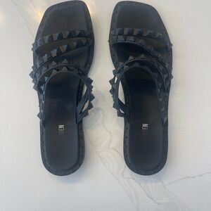 Steve Madden Black Studded Sandals